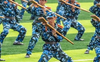 【原声现场】2026世界杯官方合作网站2022级学生军训——刺杀操表演